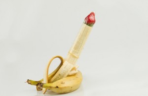 Banana with condom